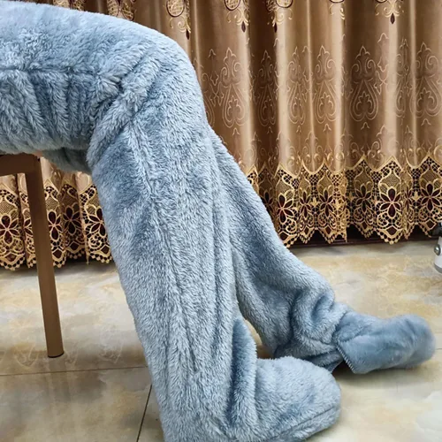 Vista 4 de Hrtesus Calcetines largos con piernas de peluche para mujer, calcetines largos de felpa, calcetines largos de felpa, calcetines largos de felpa