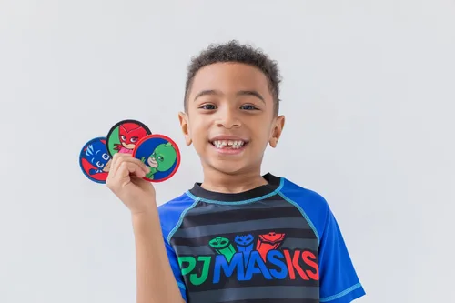 Vista 3 de PJ Masks Catboy Gekko Owlette - Juego de protectores de natación raglán
