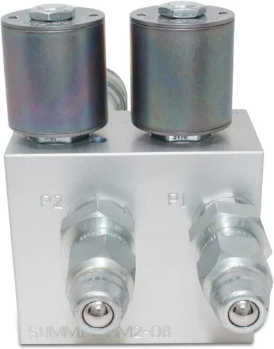Vista 9 de Summit Hydraulics Kit multiplicador hidráulico, válvula divisor/desviadora SCV con acopladores JD estilo antiguo con caja de interruptores