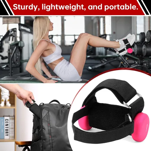 Vista 6 de Pesas de tobillo ajustables para hombres y mujeres, paquete de 2 unidades, correas de entrenamiento de tobillo para entrenamiento de gimnasio