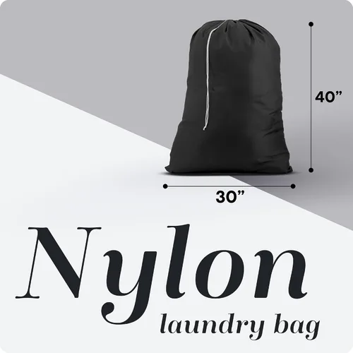Vista 2 de Handy Laundry Nylon XL - Gran capacidad con cordón de cierre, lavable a máquina, se ajusta a cestas o cestos de lavandería, sostiene 3 cargas