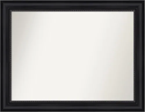 Vista 362 de Amanti Art Espejo personalizado, espejo de baño negro Astor, espejo de pared o espejo de tocador de baño sobre el fregadero (25 x 25 pulgadas)