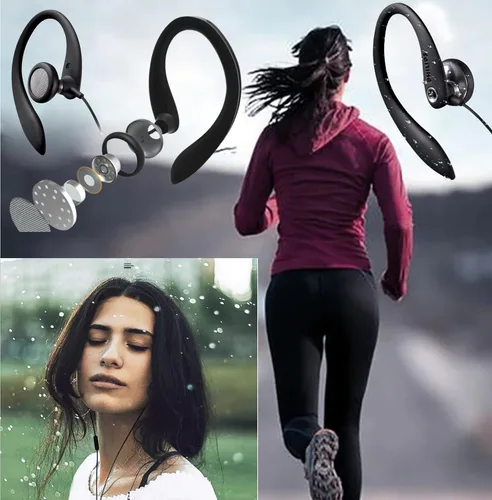 Vista 3 de PHILIPS SHS3200BK/37 Auriculares flexibles con gancho para la oreja, color negro