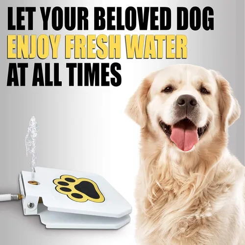 Vista 2 de Fuente de agua potable para perros al aire libre, dispensador fácil de activar para mascotas, agua dulce, resistente, fácil de usar
