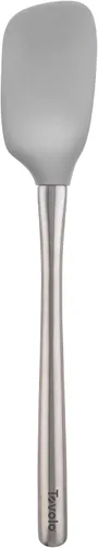 Vista 42 de Tovolo Espátula para Frascos de Silicona con Mango Largo de Acero Inoxidable Espátula Raspadora Naranja Albaricoque, Raspador de Frascos Resistente