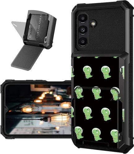 Vista 17 de Funda tipo cartera para Samsung Galaxy A54 5G con ranura para tarjetero, funda con tapa híbrida de doble capa, resistente, a prueba de golpes, funda