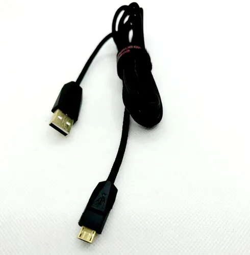 Vista 2 de LZYDD Cable de datos de carga USB para mouse ASUS ROG Gladius II inalámbrico G2 Spatha óptico para juegos (micro puerto negro)
