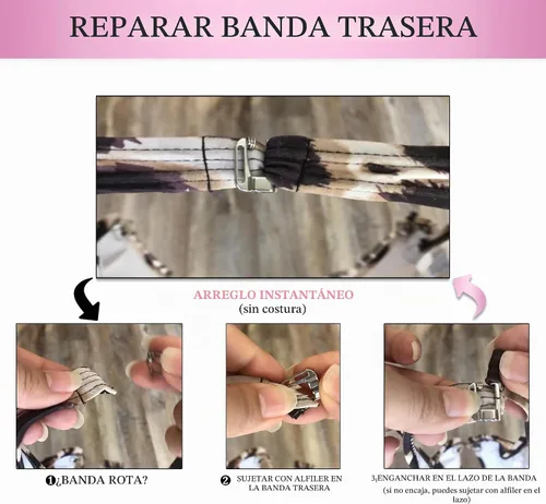 Vista 4 de Ganchos de repuesto para brasier de traje de baño de 1 pulgada (sin coser), metal, ganchos de pasador por Pin Straps