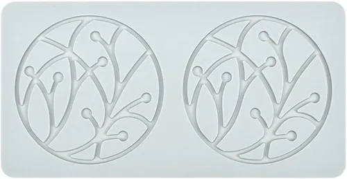 Vista 6 de Molde de encaje de hojas huecas 3D, molde de encaje de silicona con formas de flores de múltiples hojas para decoración de pasteles, tapete