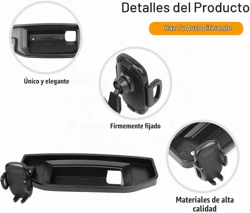 Vista 6 de Hoolcar Soporte para teléfono Ram Dash con bandeja de almacenamiento, compatible con Dodge Ram 2018-2023, accesorios interiores