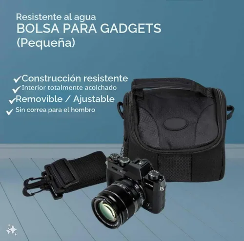 Vista 7 de eCostConnection Pequeña bolsa acolchada para cámara con correa para el hombro - Estuche compacto para cámara DSLR y sin espejo, funda protectora