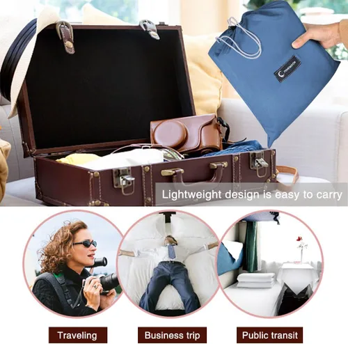 Vista 7 de Saco de dormir ligero para viajes, camping, saco de dormir para adultos, ligero, cálido, hotel, compacto, portátil, para interiores y exteriores