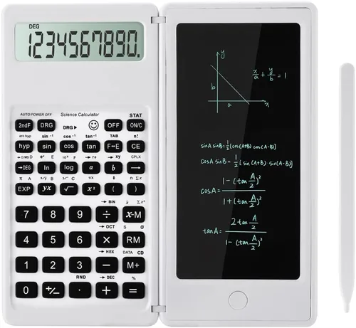 Vista 8 de Calculadoras científicas, calculadora para la escuela, pantalla grande de 10 dígitos, Calculadora científica con bloc de notas, calculadora