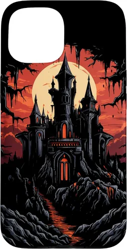 Vista 6 de Carcasa de fantasía oscura para iPhone 16 Castillo gótico Arquitectura Gótica Brujería