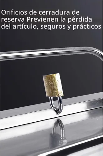 Vista 3 de Caja de herramientas de metal portátil, caja de almacenamiento plegable de acero inoxidable de 3 capas con 5 bandejas, organizador de herramientas