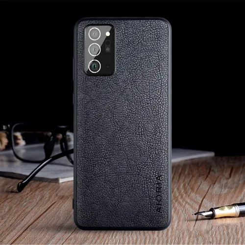 Vista 2 de AIORIA Para Samsung Galaxy Note 20 Case, 6.7 pulgadas Premium PU Leather Cover Retro Business Design Funda protectora completa para Samsung Note 20