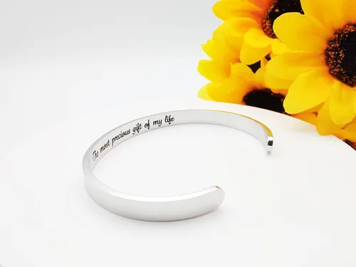 Vista 74 de Pulseras inspiradoras para mujer, joyería de acero inoxidable, con refranes, pulsera motivacional con mensaje oculto, pulseras grabadas para mejor