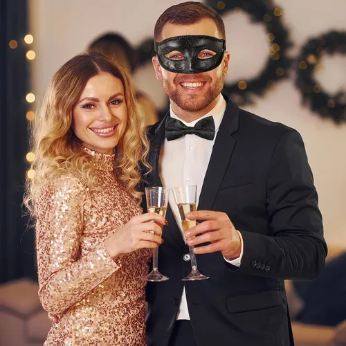 Vista 7 de máscara de mascarada para hombres, máscara de mascarada para hombres