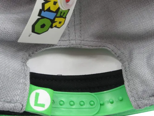 Vista 5 de BIOWORLD Nintendo Super Mario Bros - Gorra Snapback con logotipo de goma Luigi