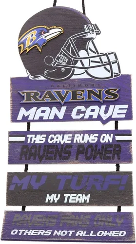 Vista 18 de NFL Team Logo Mancave Man Cave Hanging Wall Sign