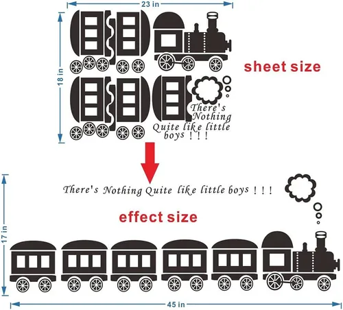 Vista 2 de Calcomanía de pared de tren y adhesivo de riel de alta velocidad, arte de pared de PVC extraíble, perfecto para habitaciones de niños, guarderías