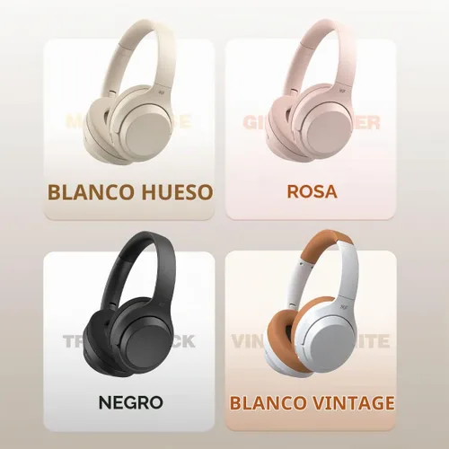 Vista 8 de iKF Auriculares inalámbricos T1, tiempo de reproducción de 50 horas, graves negro (Black 1.0)