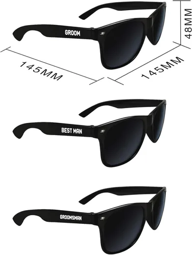 Vista 4 de Bachelor Sunglasses Bachelor Party Supplies for Groom Best Man Groomsmen