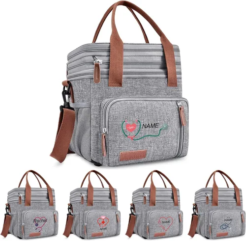 Vista 9 de Lonchera personalizada con tu texto para mujeres, lonchera personalizada, caja de almuerzo reutilizable, organizador térmico de aperitivos, lonchera