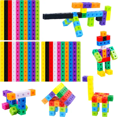 Vista 14 de SpriteGru - Juego de 100 cubos de enlace matemático, cubos matemáticos manipulativos que se conectan y cuentan, bloques de construcción