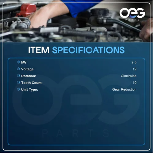 Vista 3 de OEG Parts Nuevo arrancador compatible con equipos de pavimentación Caterpillar CS433B Perkins 4-236 1068553, 1430537, 7C4622, 8T9685, 1280004092
