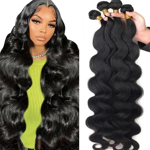 Vista 9 de 3 manojos de cabello humano 12A, ondulado, 100% sin procesar, cabello humano virgen brasileño de tejido rápido (14, 16, 18 pulgadas)