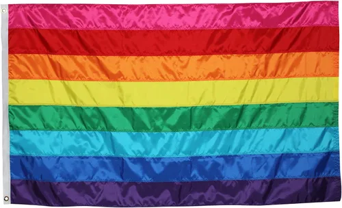 Vista 10 de In the Breeze 3700 - Bandera de arco iris con ojales, 2 x 3 pies