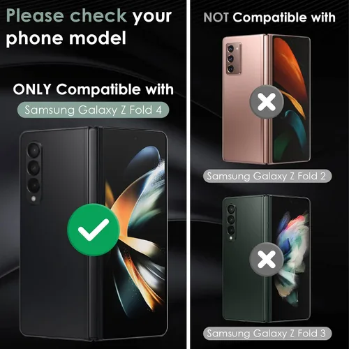 Vista 2 de YWXTW Protector de pantalla de privacidad 3 en 1 para Samsung Galaxy Z Fold 4 y protector de lente de cámara, 1 exterior + 1 protector de pantalla