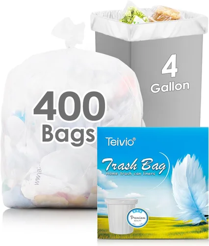 Vista 36 de Bolsas de basura fuertes de 1.2 galones, 220 unidades, bolsas de basura para baño, bolsas de plástico pequeñas para la oficina en casa, cocina, se