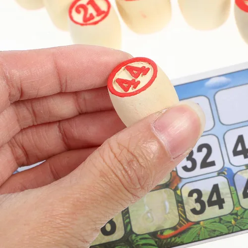 Vista 5 de VICASKY Russian Lotto - Juego de bingo de madera para adultos y familia, juego de tombola estilo soviético vintage, ideal para viajes, reuniones