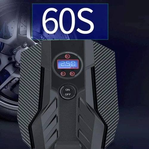 Vista 2 de Compresor de aire portátil, mini inflador, bomba eléctrica de 12 V, 150 PSI, inflador de neumáticos automático portátil de presión para automóviles