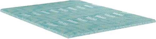 Vista 4 de GhostBed Cubrecolchón de espuma viscoelástica de gel refrescante de 3 pulgadas, funda impermeable, protector y cubrecolchón en uno, tamaño individual