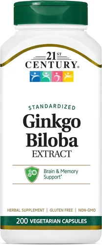 Vista 8 de 21st Century Cápsulas vegetales de extracto de ginkgo biloba, 60