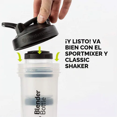 Vista 4 de BlenderBottle GoStak Twist n' Lock - Tarros de almacenamiento, 40 cc, 4 unidades, color negro