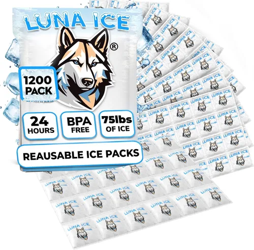 Vista 7 de LUNA ICE Paquetes de Hielo Seco para Cubos de Envío - Paquetes de Hielo de Larga Duración - Poder de Congelación de 24+ Horas - Libre de BPA