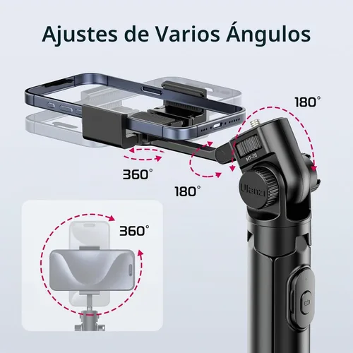 Vista 3 de ULANZI Trípode extensible MT-70, soporte para selfie stick de 63 pulgadas