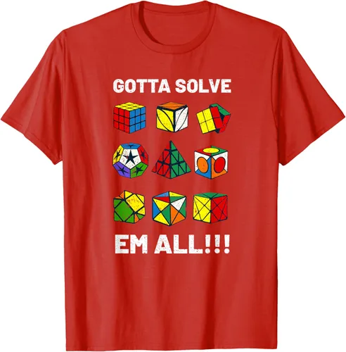 Vista 83 de Camiseta competitiva Puzzle Cube Gotta Solve Em All Speed Cubing