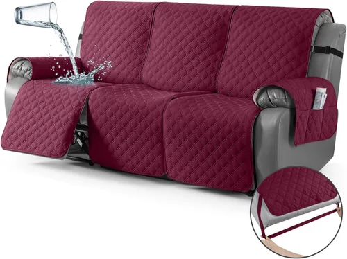Vista 57 de TAOCOCO - Funda antideslizante para silla reclinable, funda para sofá, funda para silla reclinable pequeña con correas elásticas, protector