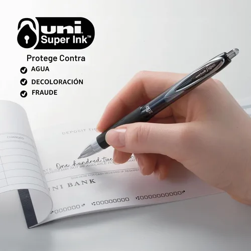 Vista 2 de Uniball™ 207 Bolígrafos de gel, tinta surtida, punta media de 0.03 in, 3 Surtido