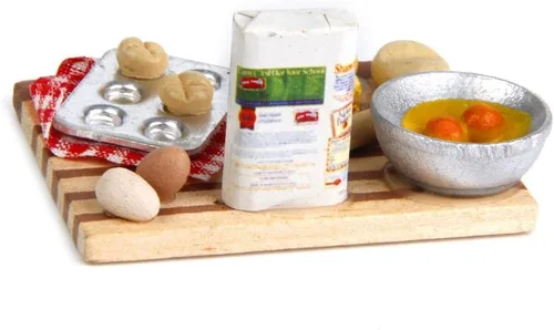 Vista 2 de Modelo de huevos de casa de muñecas 1/12 para decoración de panadería en miniatura