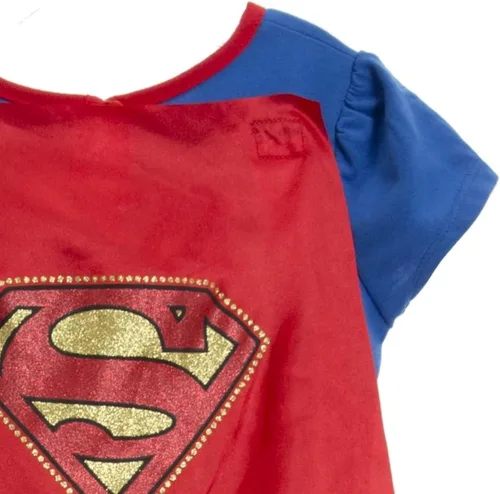Vista 8 de WARNER BROS Disfraz de Supergirl de la Liga de la Justicia, disfraz de Batgirl, leggings, capa y diadema, 4 piezas, para recién nacido a niño grande