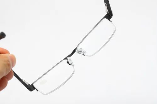 Vista 4 de B&Q 4 Pack Metal Frame Half Frame Reading Glasses for Men Spring Hinge Readers With Classic Clear Lense
