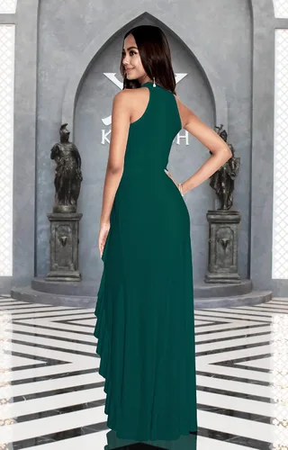 Vista 5 de KOH KOH Vestido largo sin mangas para dama de honor sexy con abertura para mujer