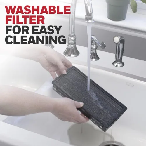 Vista 5 de Honeywell HFD-120-Q QuietClean Purificador de Aire con Filtros Lavables Permanentes, Habitaciones Medianas (170 pies cuadrados), Negro