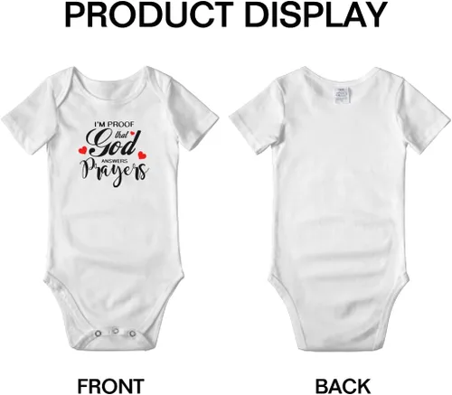 Vista 3 de I Am Proof That God Answers Prayers - Mameluco divertido para bebé, niño y niña unisex